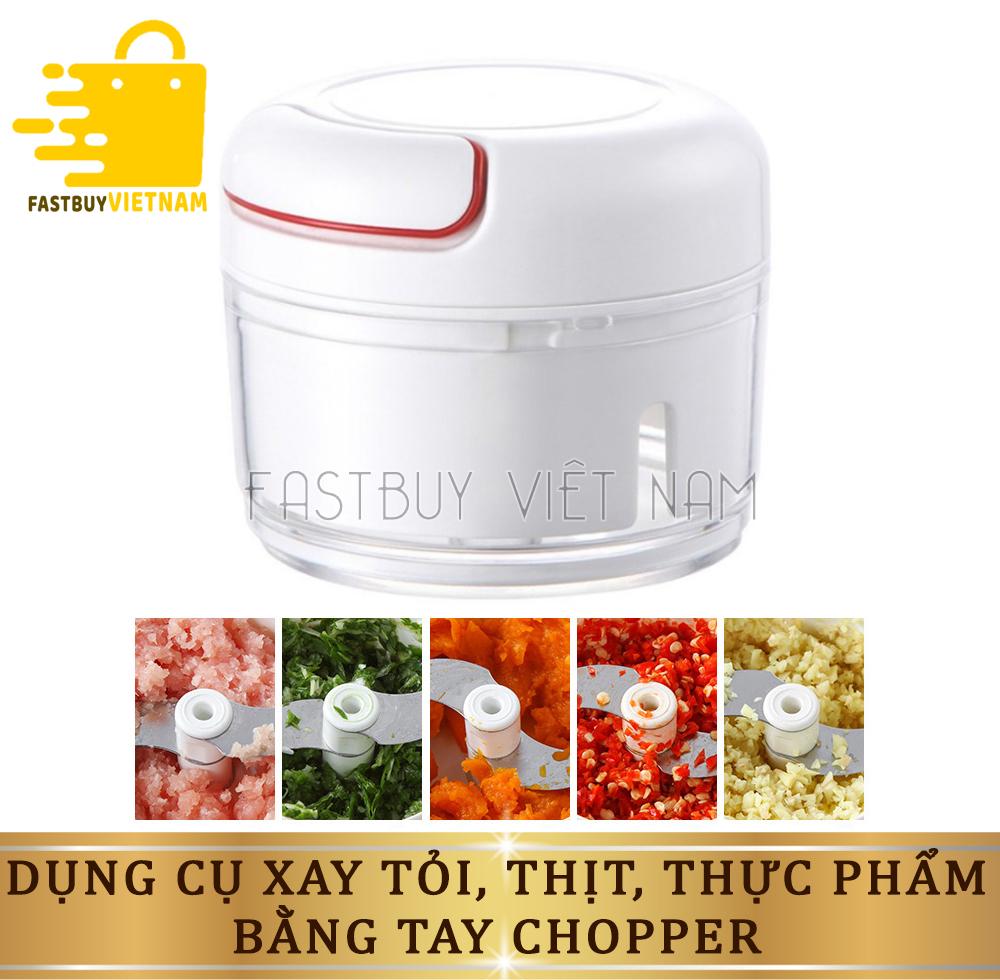 Máy Xay Tỏi Ớt Mini Bằng Tay Mini Food Chopper, Máy Xay Hành Tỏi Ớt Rau Củ Qủa Thực Phẩm Một Cách Dễ Dàng Nhanh Chóng