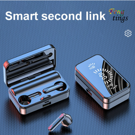 Tai nghe Bluetooth 5.3 S20 Pro, tai nghe mặt gương Led không đệm tai cho người lỗ tai nhỏ