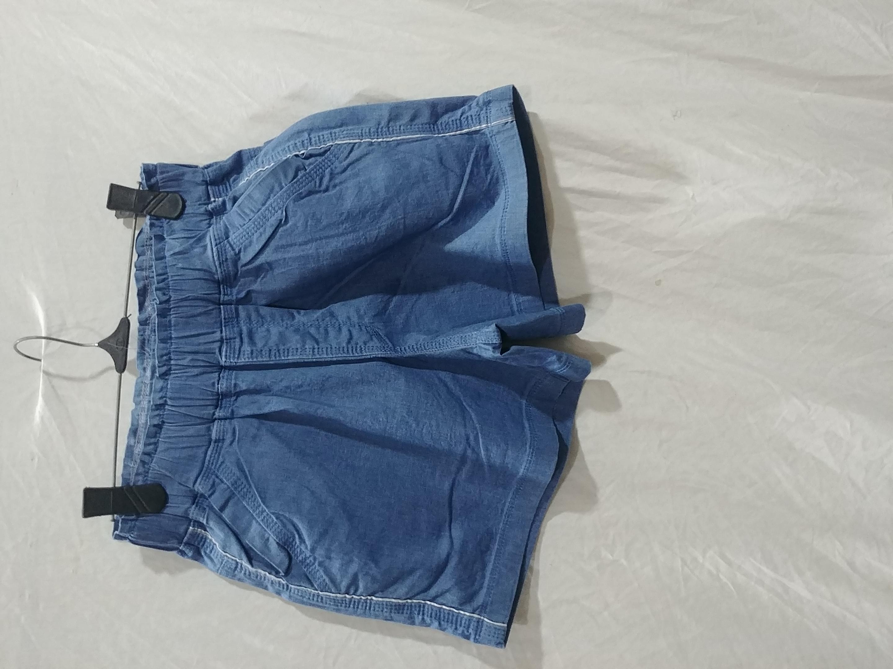 [HCM]quần short jean lưng thun lai lật