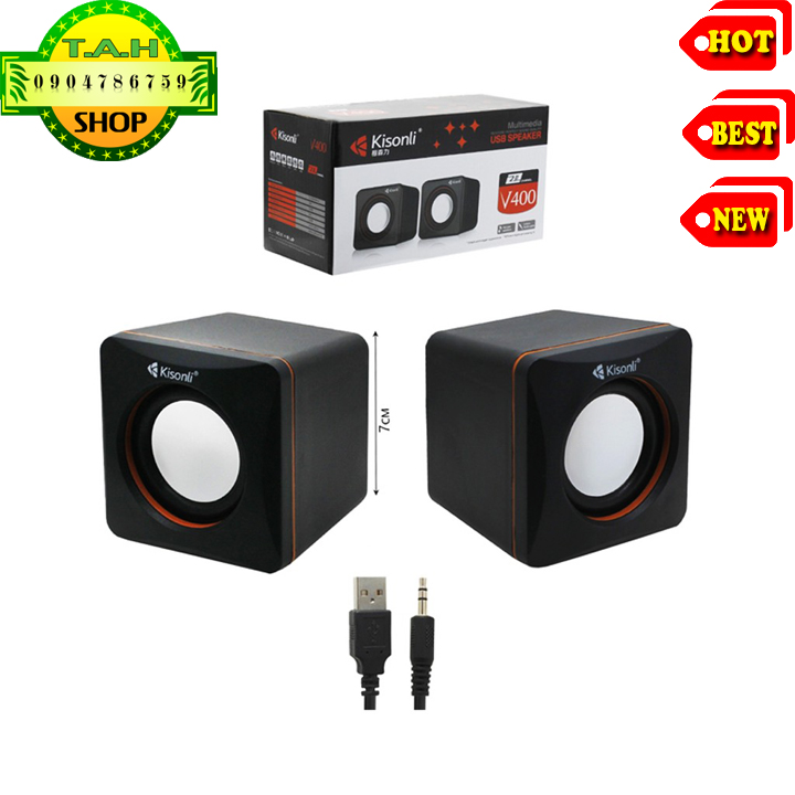 Loa vi tính mini 2.0 loa xí ngầu âm thanh nghe cực đã V400
