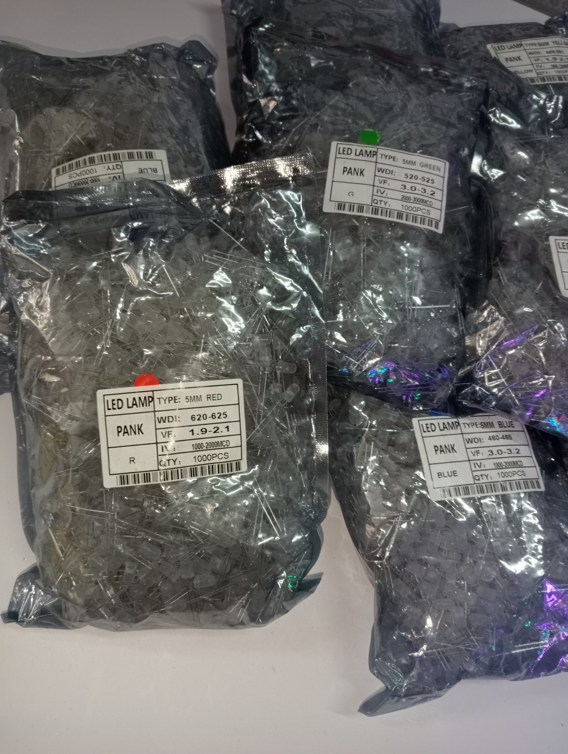 Led Đục Cao 5mm sáng đẹp 1000 con