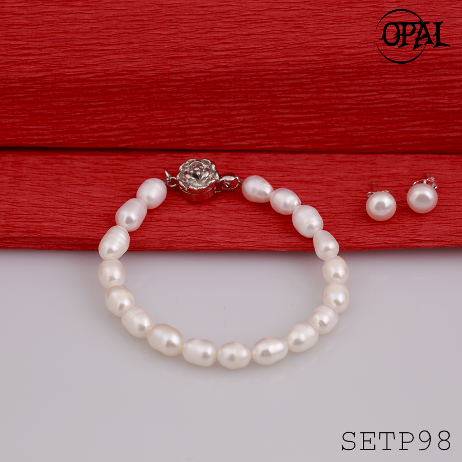 Setp98-bộ trang sức ngọc trai opal