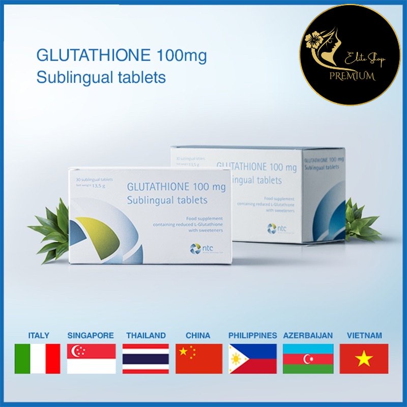 Viên ngậm trắng da glutathione 100mg