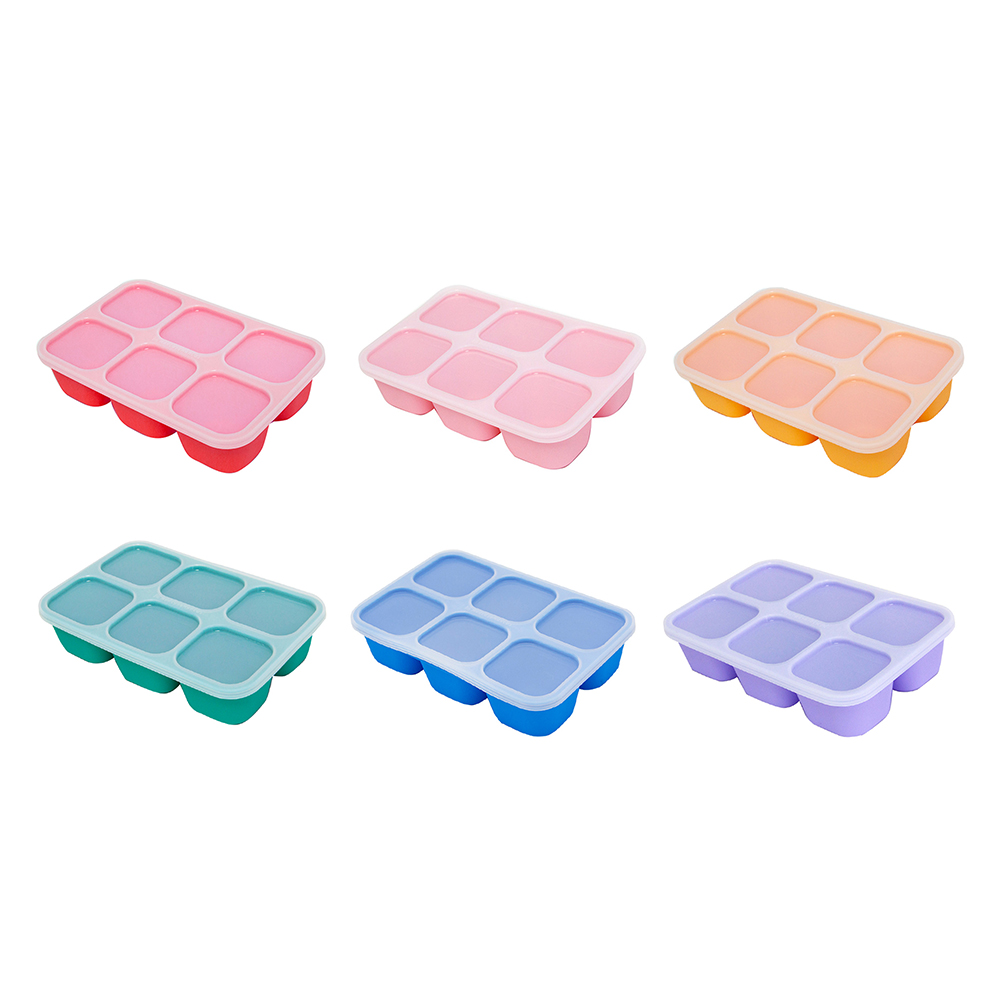 Khay silicon trữ đông đồ ăn dặm cho bé Marcus & Marcus - Willo (60ml x 6 ngăn)
