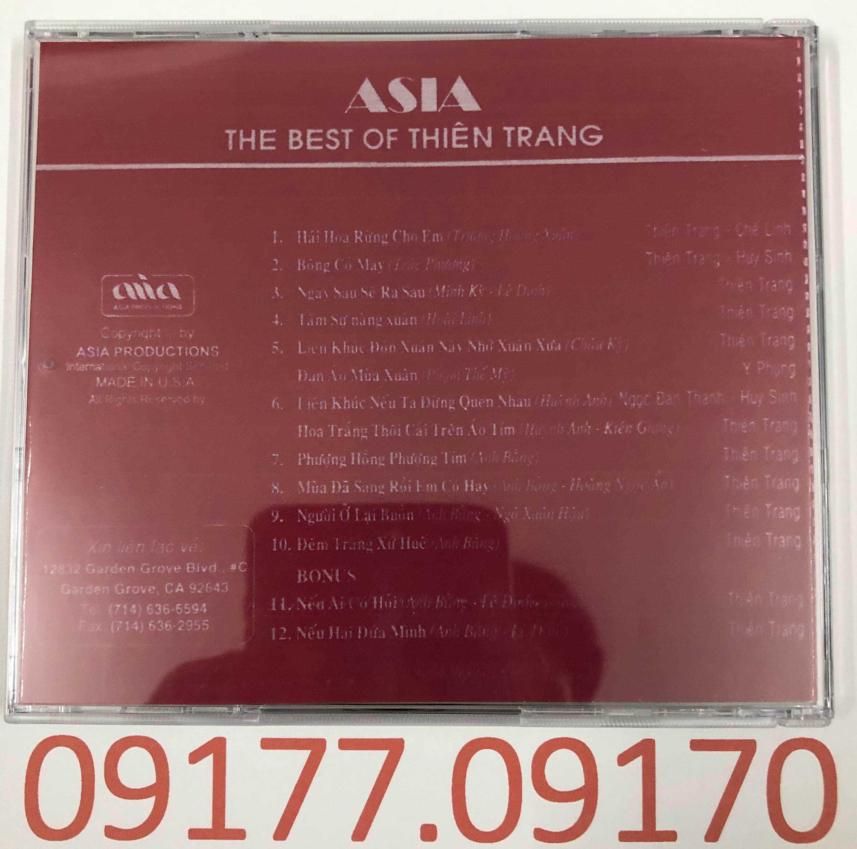 [HCM]CD The Best Of Thiên Trang - ASIACD