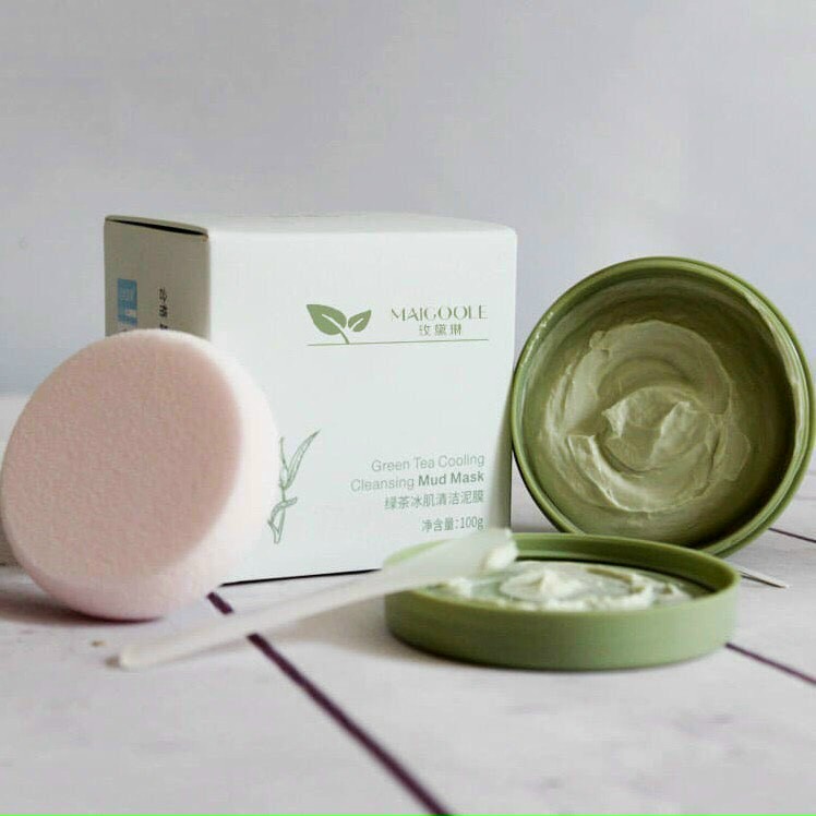SIÊU PHẨM Mặt Nạ Bùn Đất Sét Trà Xanh MAIGOOLE, Dưỡng Ẩm Da, Loại Bỏ Mụn Đầu Đen, Mụn Ẩn nhân đôi khả năng làm sạch và ngăn cản sự hình thành mụn