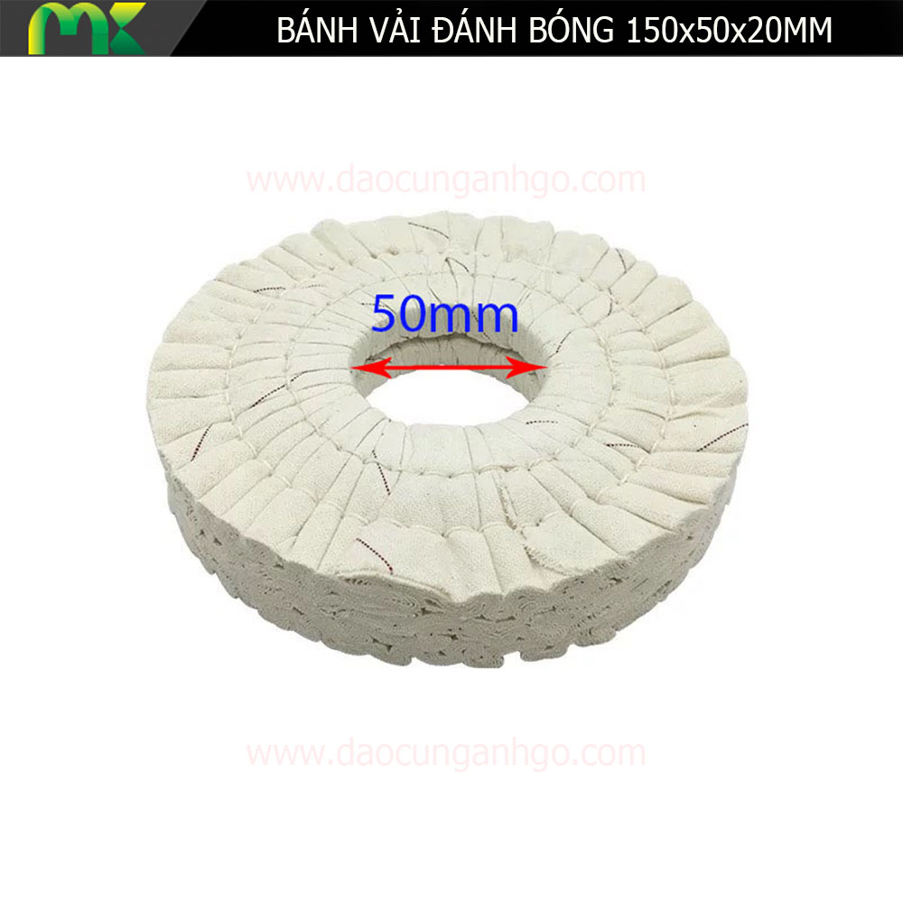 [HCM]Bánh vải đánh bóng máy dán cạnh 150*50*20mm