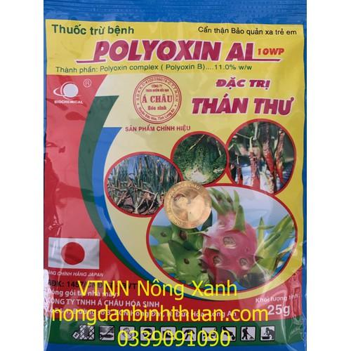 Trừ bệnh sinh học polyoxin al 10wp trừ thán thư thanh long, vàng lá hành