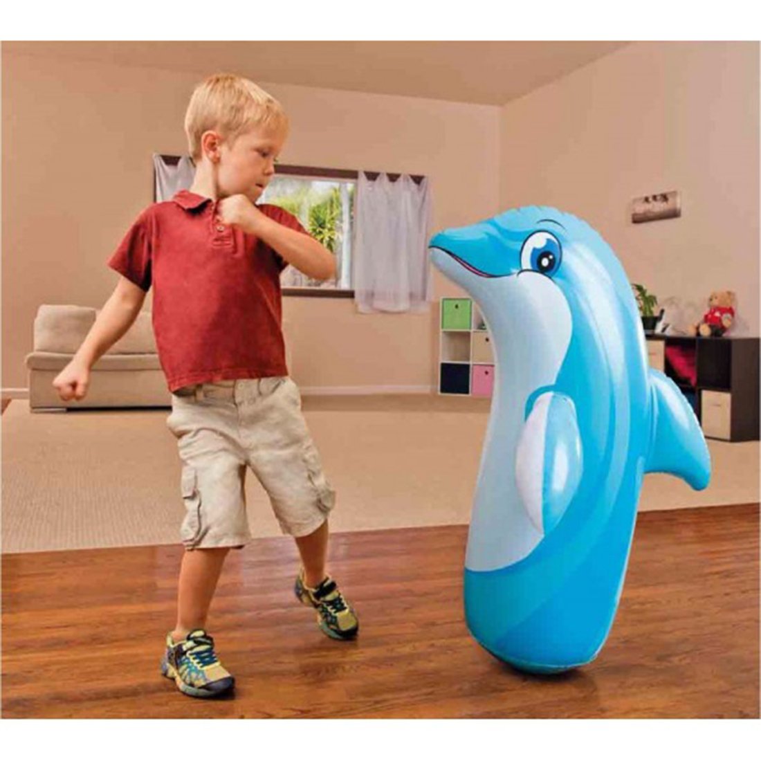 Lật đật bơm hơi hình con cá heo Intex 44669