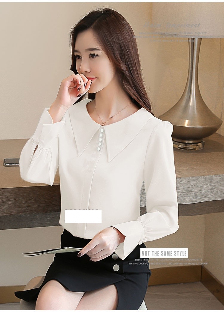 [HCM]Áo Sơ Mi Cổ Sen 3 Nút