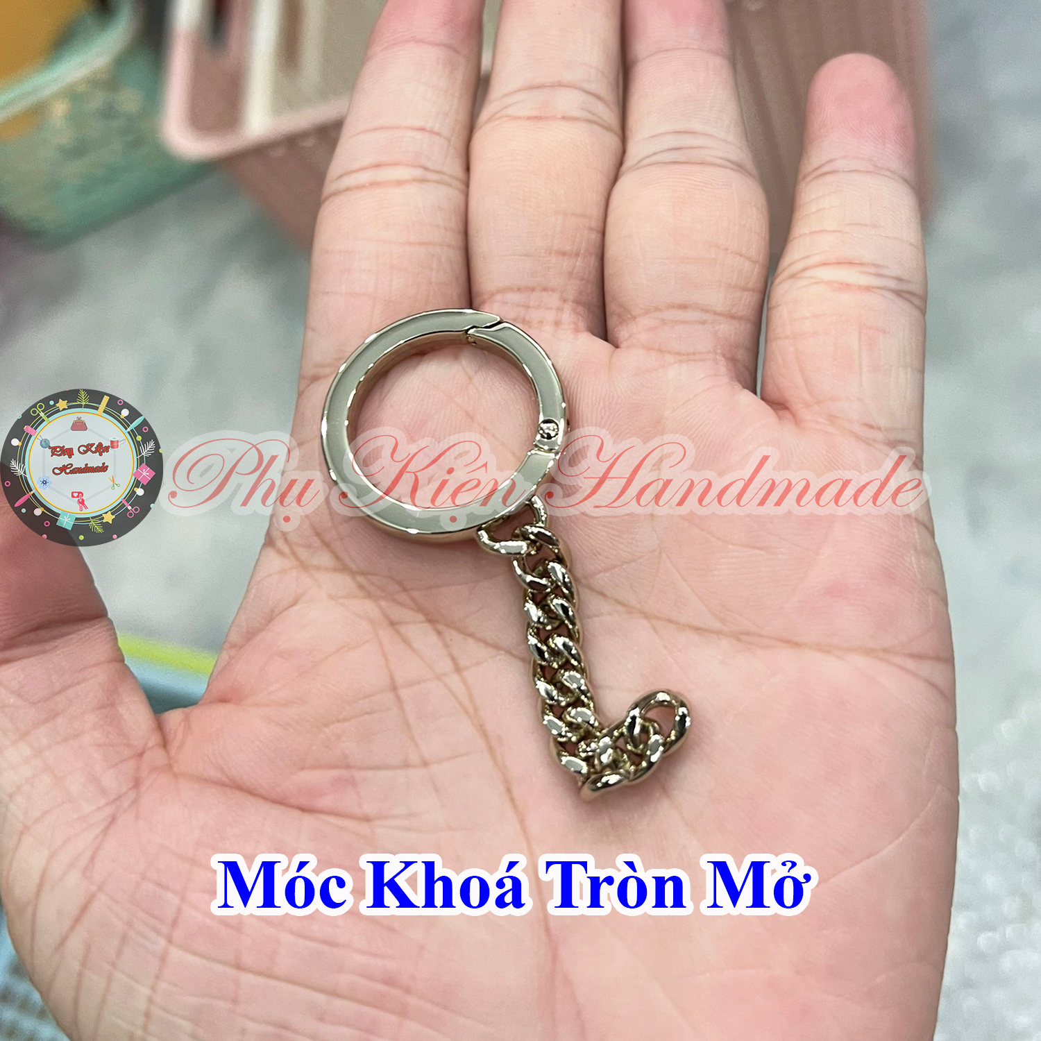 Móc khóa tròn mở