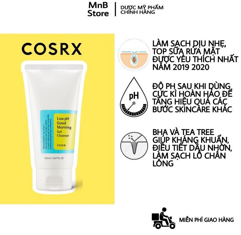 Sữa Rửa Mặt Cosrx Low PH Morning Gel Cleanser