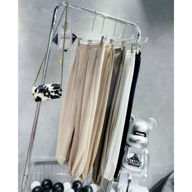 Quần Jogger Thun Tăm MIE Bo Gấu Kiểu Dáng Basic