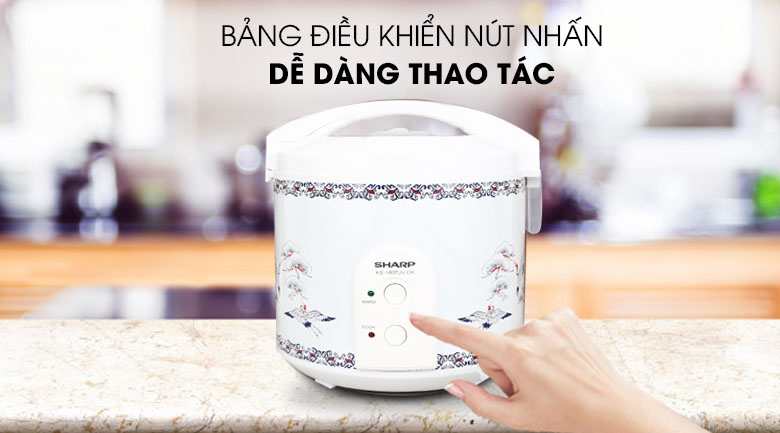 11.11 Nồi cơm điện nắp gài Sharp 1.8 lít KS-183TJV-CR
