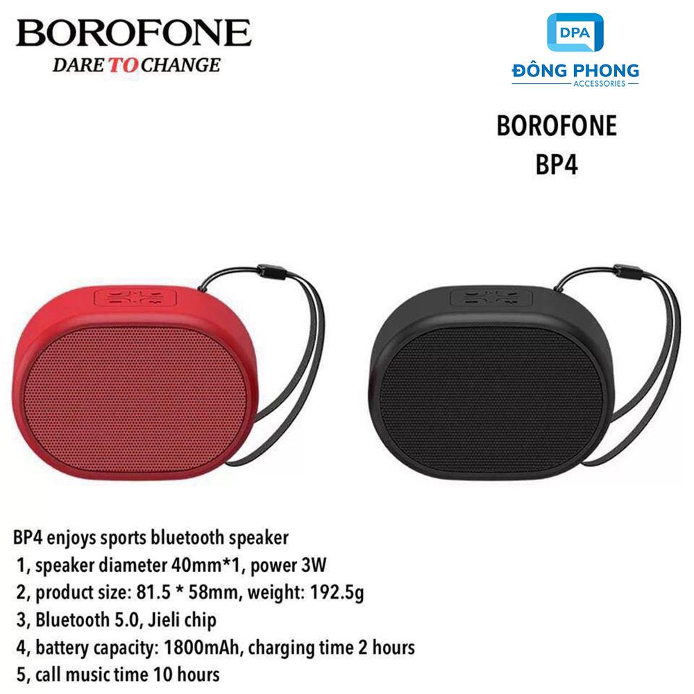 [HCM]Loa Bluetooth mini Borofone BP4 có móc treo nghe nhạc 10 giờ Bluetooth 5.0