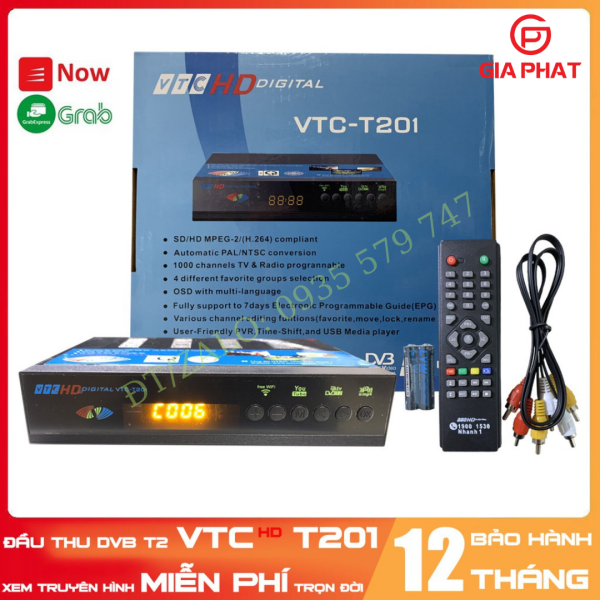 Đầu Thu Truyền Hình Số Mặt Đất DVB T2 VTC T201 Model 2021