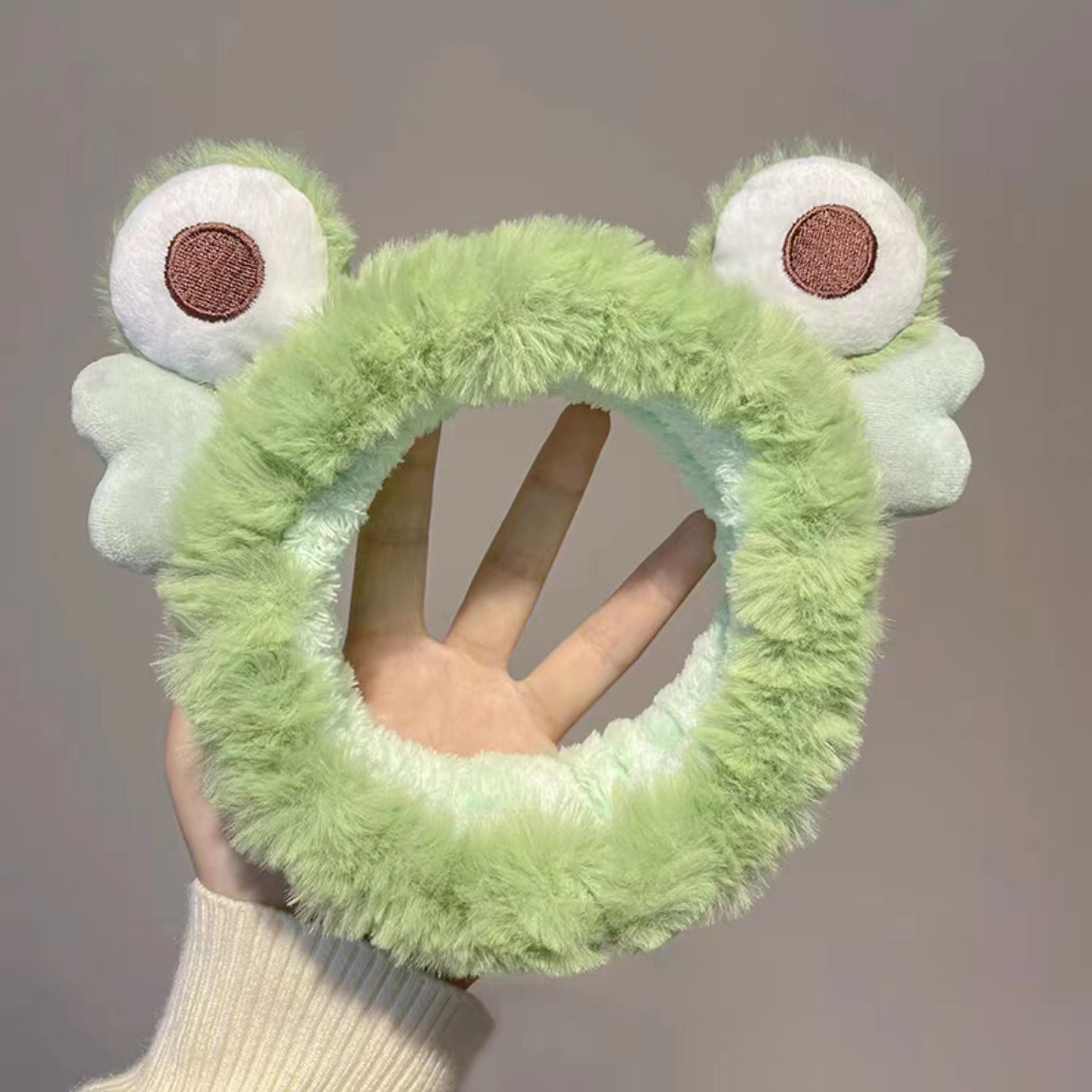 Bờm cài tóc hàn quốc, bờm con ếch cài tóc YUUKI,bờm tóc con ếch đáng yêu, băng đô cài tóc cute