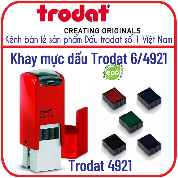 Khay mực dấu hãng Trodar (Dấu liền mực)