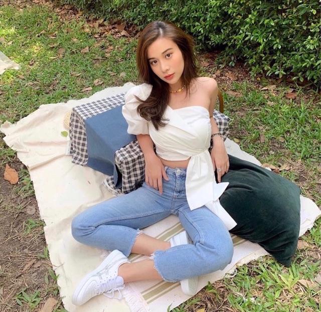 [ HOT 2020] Áo Crop Lệch Vai Kiểu Thái  Siêu Đẹp