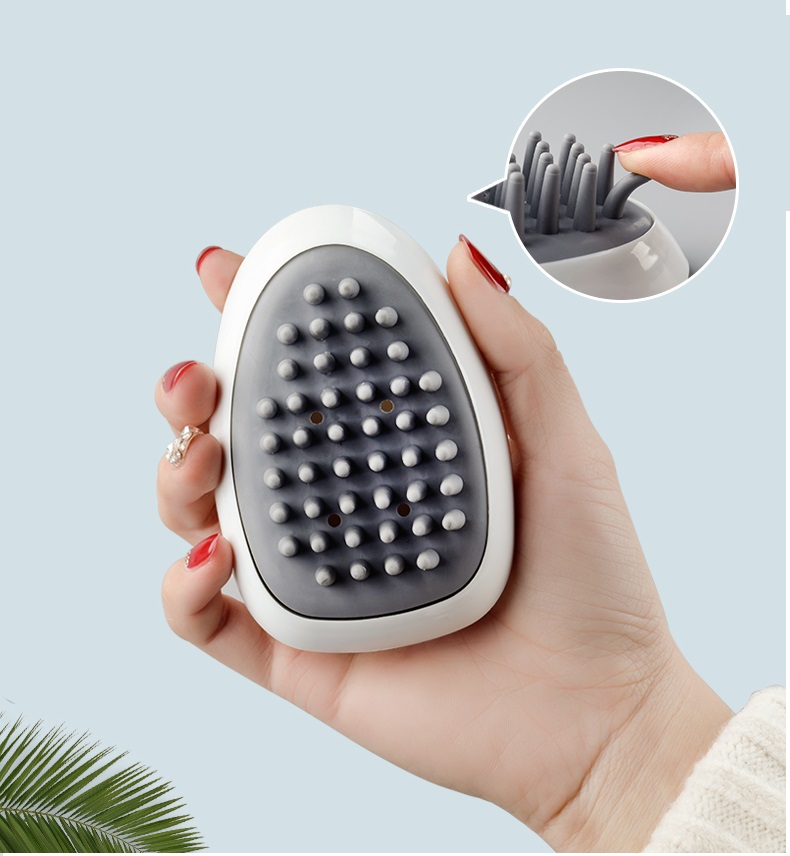 [HCM]Lược bàn chải Gội Đầu Silicon sạch gàu