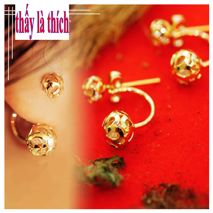 Bracelets stainless steel chain style ball hollow yellow-commitment 1 Đổi 1 if rust
