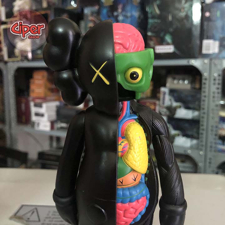 Mô hình Kaws Giải Phẫu Đứng - Đen 8in - 20cm