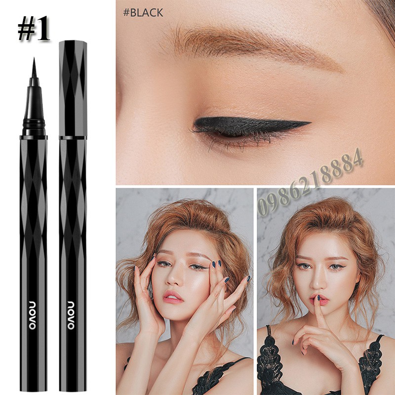 [HCM]Bút kẻ mắt nước Novo kim cương