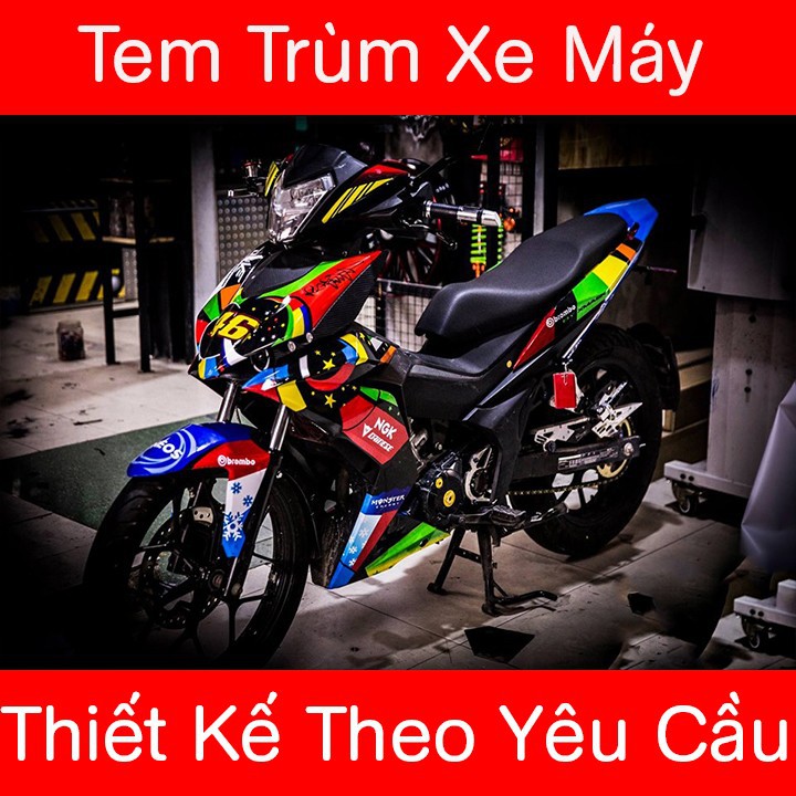 Tem trùm Winner 7 màu tem đấu - Độ dán team trùm decal xe máy Winner 7 màu tem đấu - Team trùm decal xe máy Winner rẻ đẹp và chất