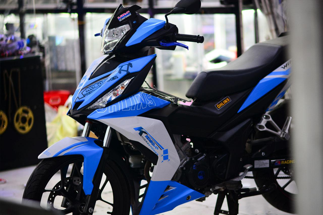 Tem trùm Xe Winner 150 Xanh Bạc