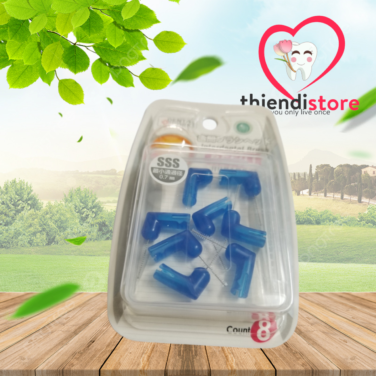 Bộ 8 đầu bàn chải kẽ răng Nhật Bản CH3