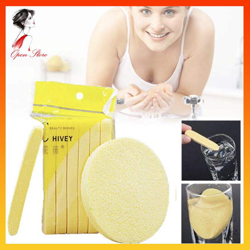 1 Miếng Bông Nở Bọt Biển Rửa Mặt,  Miếng Rửa Mặt Spa - OPEN STORE