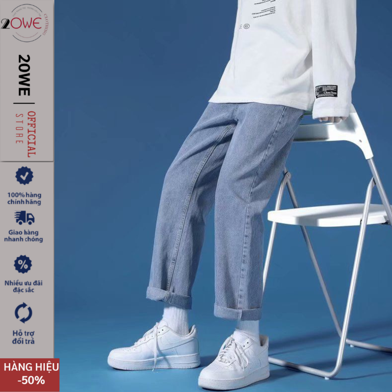 Quần jean nam baggy ống suông rộng TR01 chất vải jeans bò cao cấp hottrend 2023 20we
