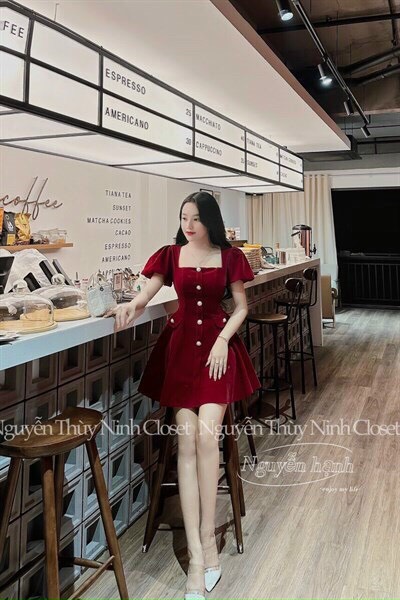 Váy đầm nữ chất liệu umi chân váy xòe cực kỳ xinh