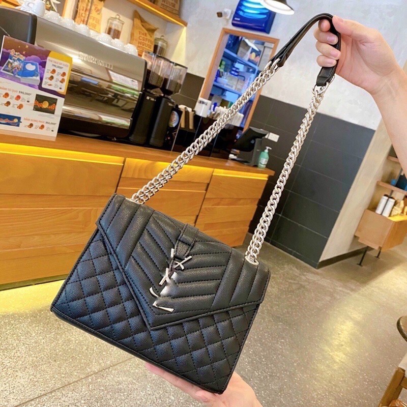 Túi Đeo Chéo  Y.S.L Tag Bạc Thời Trang Hót Mã ( YSB125 )