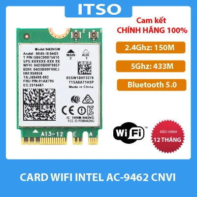 Card WIFI Intel AC-9462 CNVi khe M2 NGFF cho laptop