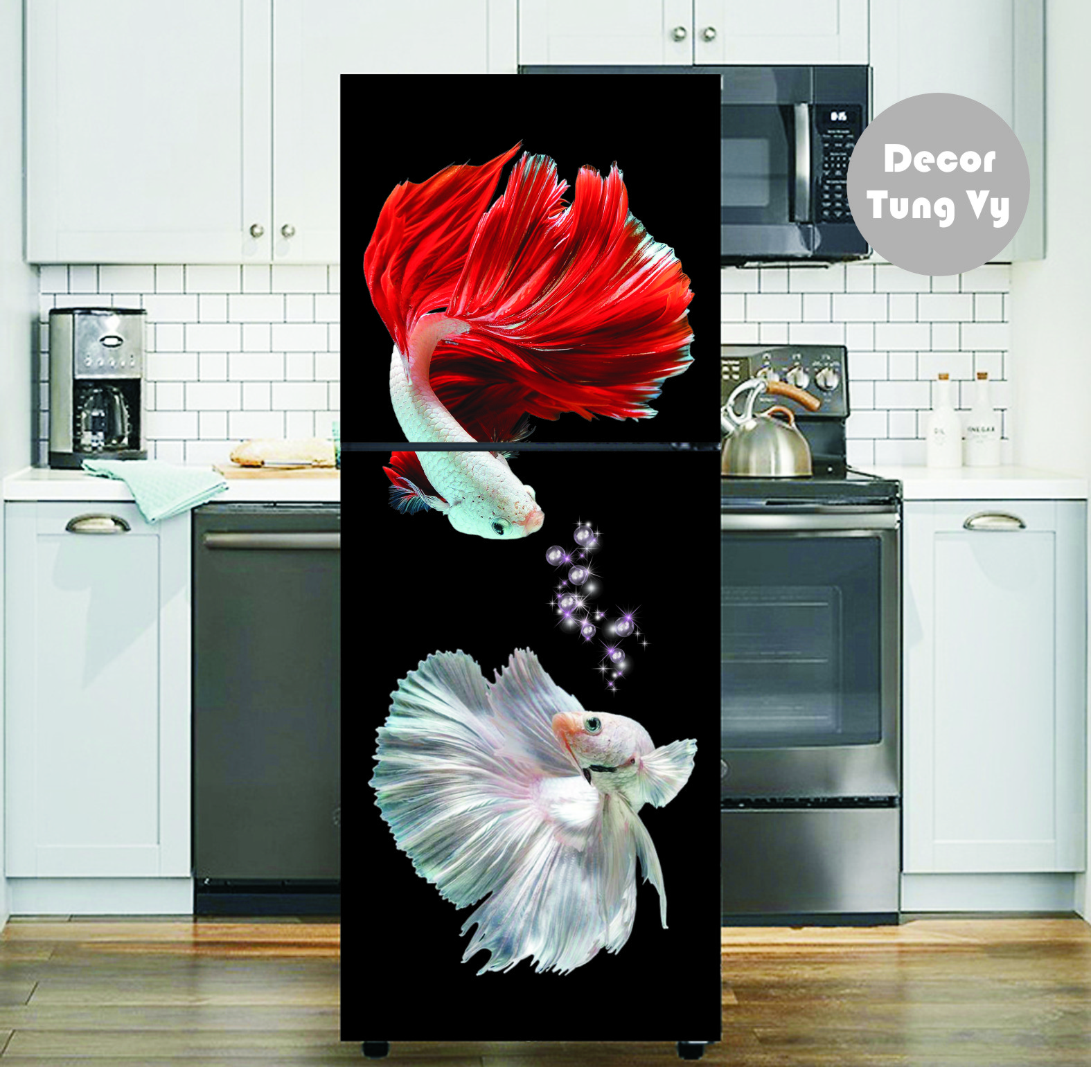 Decal dán tủ lạnh - dán kính - máy giặt trang trí tường ( trang trí trên mọi bề mặt phẳng)