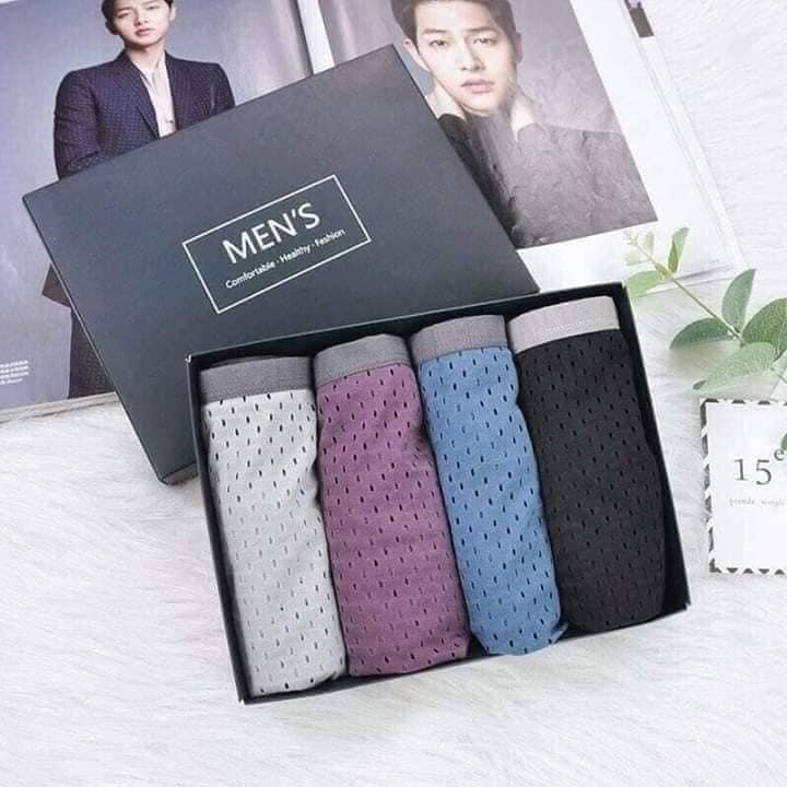 Combo 4 quần sịp đùi nam Men có lỗ thông hơi thoáng mát