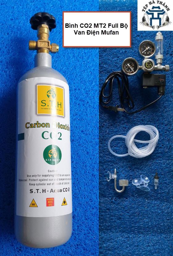 [Hoàn Tiền 10%] Bình Co2 MT2 2Kg Full Bộ Van Điện Mufan