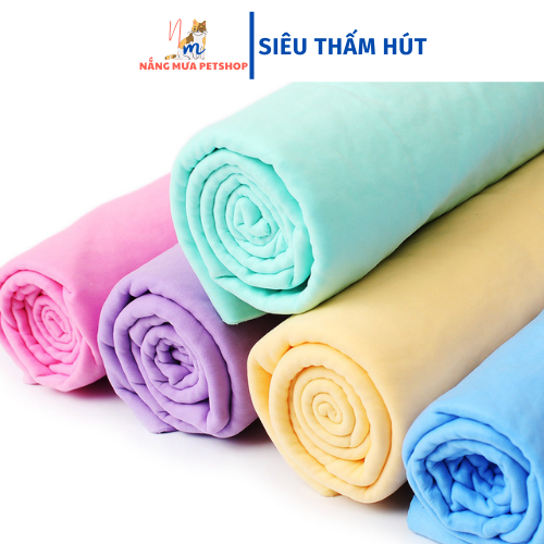 Khăn tắm cho chó mèo siêu thấm hút Clean Cham