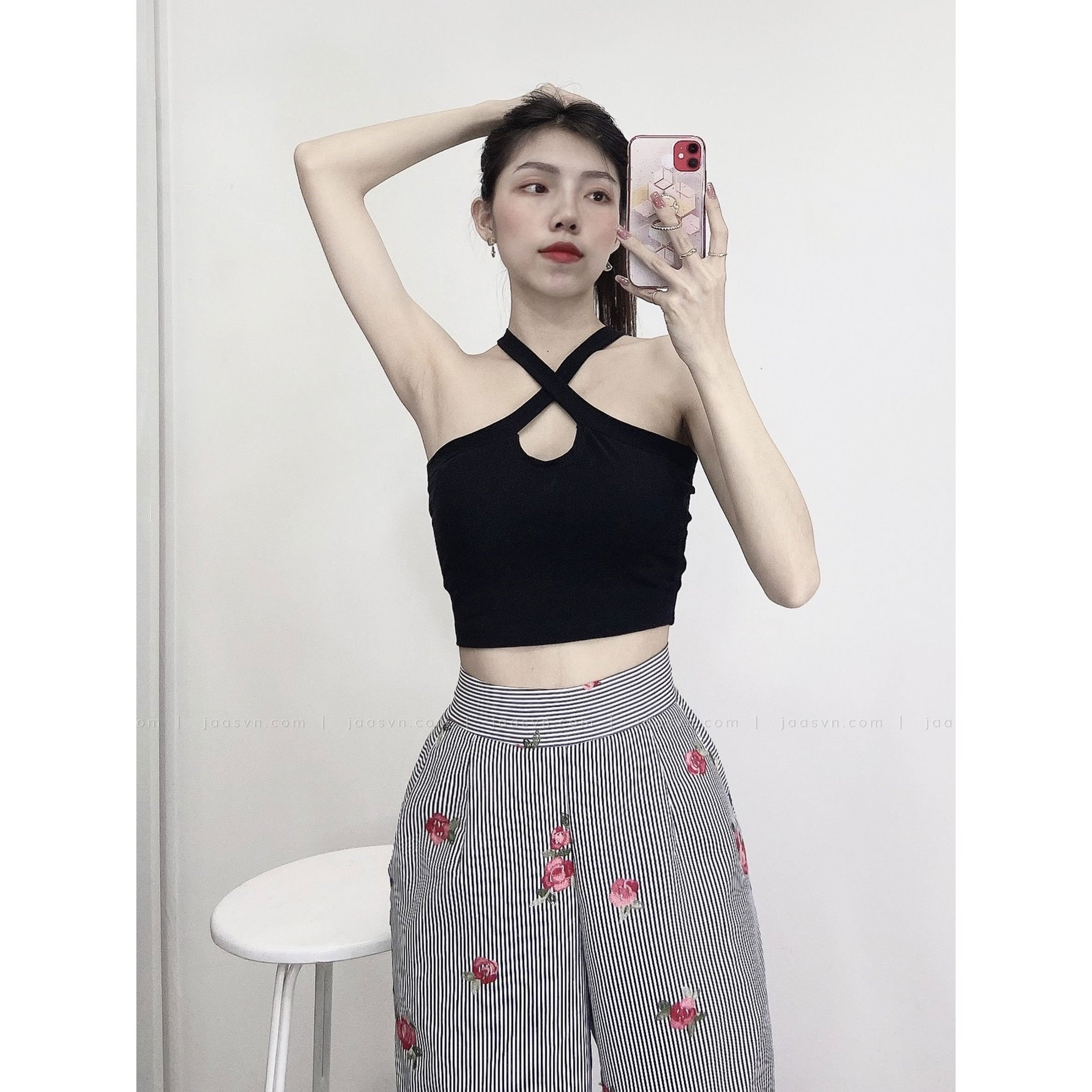 [HCM]Áo croptop hai dây chéo ngực
