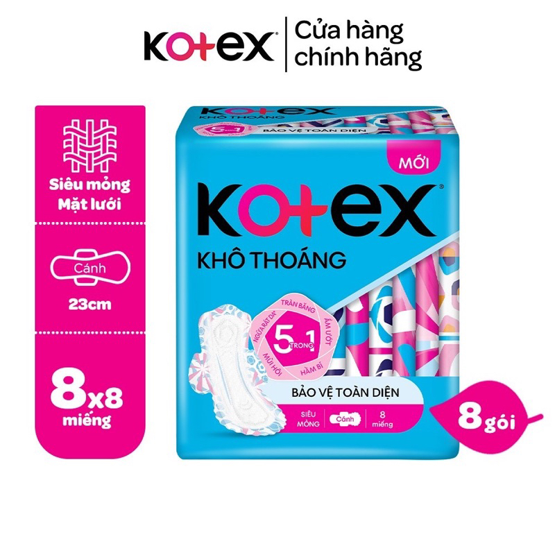 Băng Vệ Sinh Kotex Khô Thoáng Siêu Mỏng Cánh