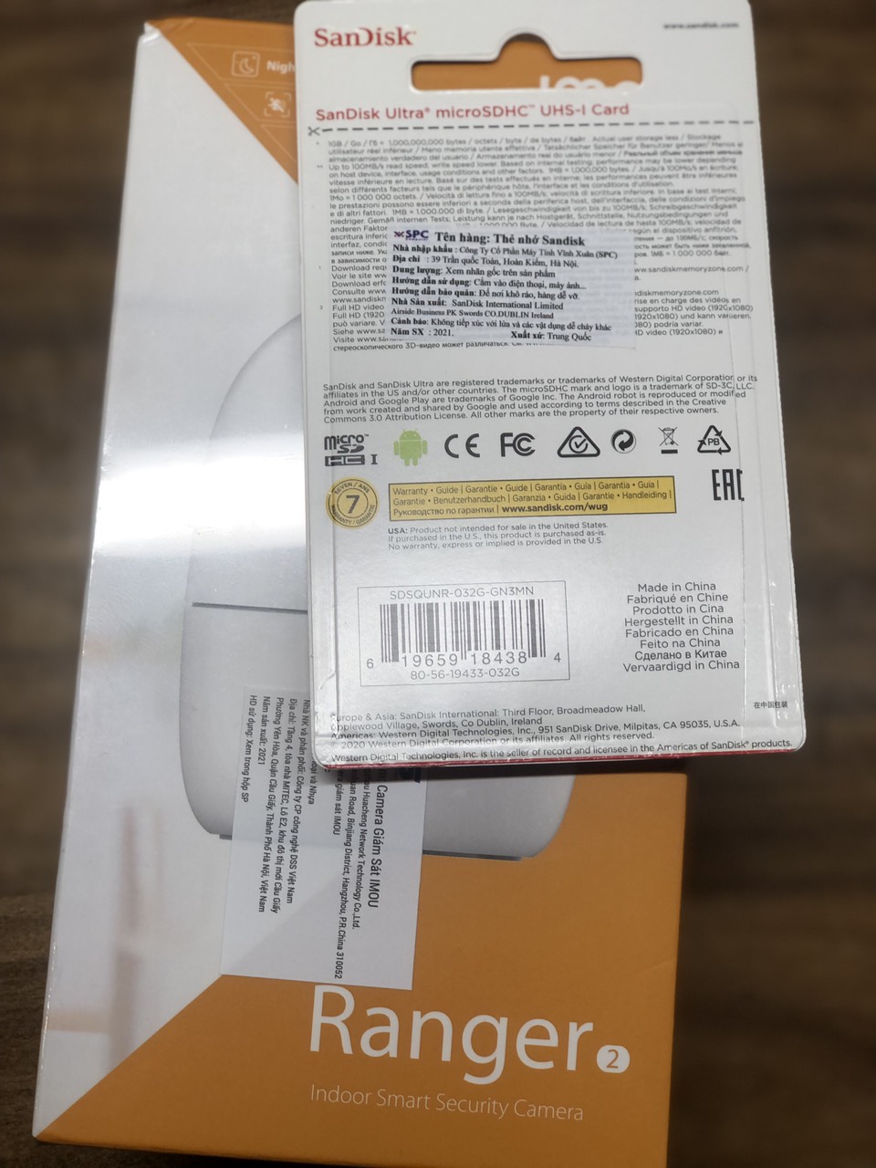 Combo Camera IPC IMOU A22EP 1080p + Thẻ nhớ SanDisk 32GB chính hãng (Bảo hành 24T)