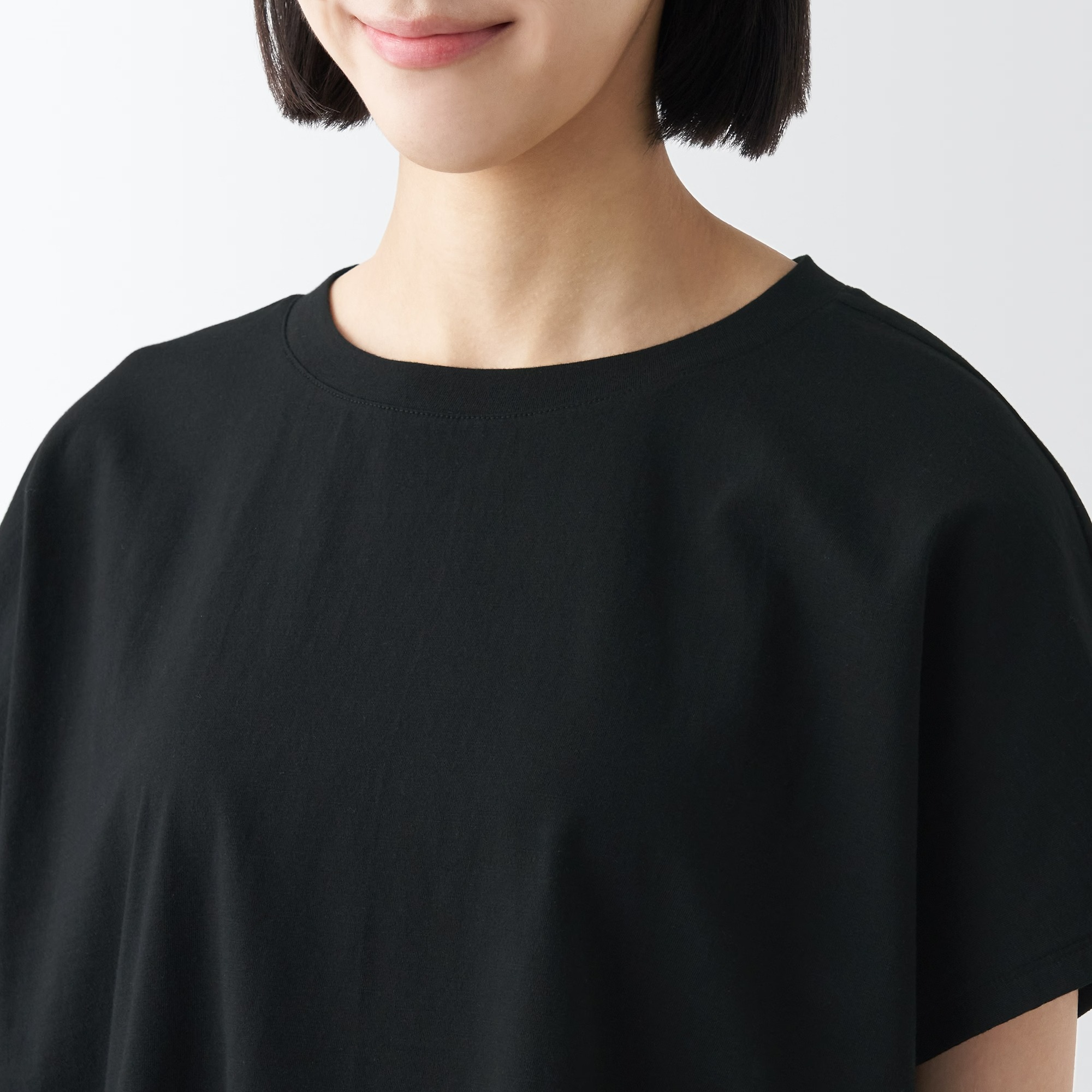 Áo Thun Sợi Slub Dáng Rộng MUJI