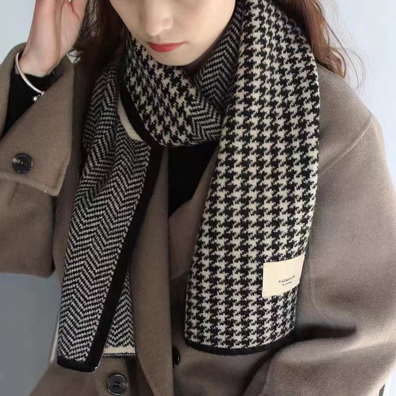 Khăn Len Choàng Cổ 2 Mặt Răng Cưa Cỡ Dài Dày Ấm - 100style