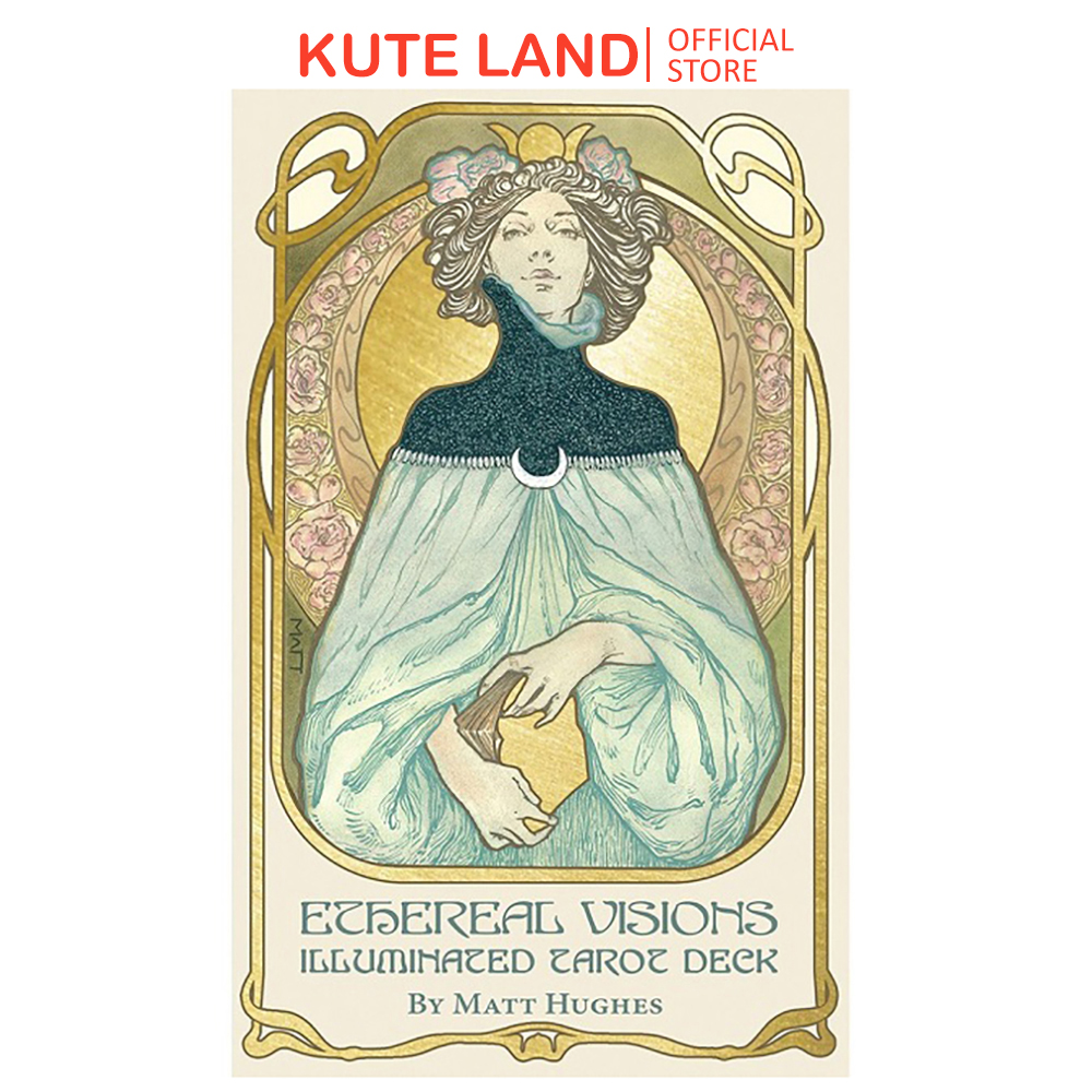 Bài Tarot Ethereal Visions Illuminated  Tarot Tặng Đá Thanh Tẩy