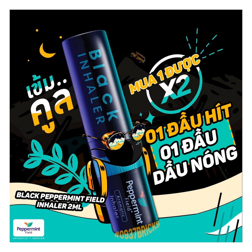 Ống Hít Thông Mũi Bạc Hà Black Peppermint Field Thái Lan