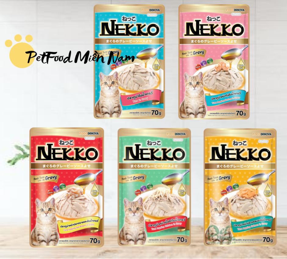Pate cho mèo Nekko 70g đủ vị