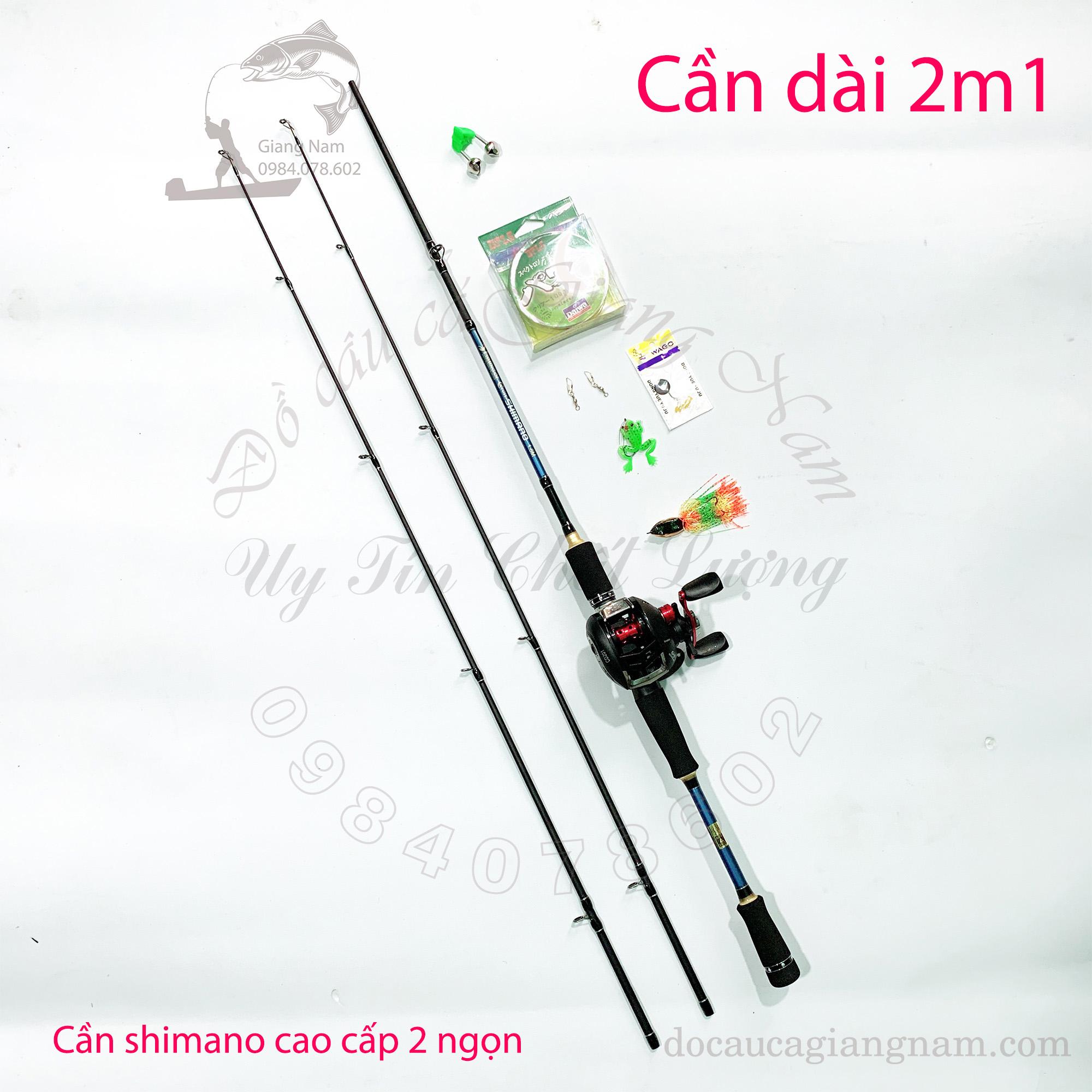 Bộ Cần Câu Lure shimano 2 ngọn,  Máy Ngang CD 201 cao cấp tặng phụ kiện big sale