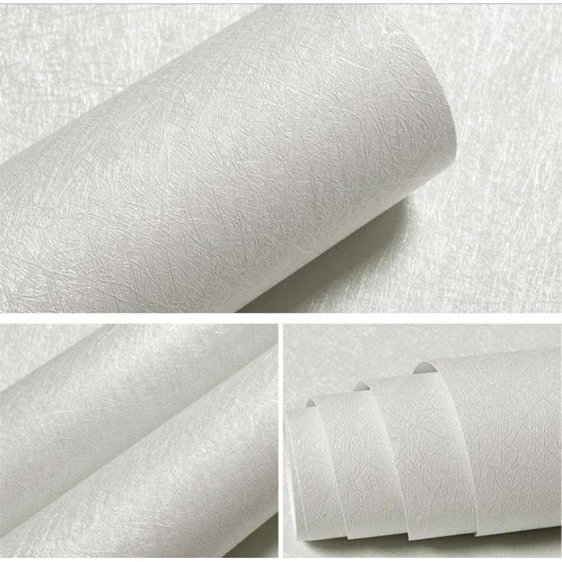 1m giấy dán tường 1 màu sợi khổ 45cm có keo sẵn