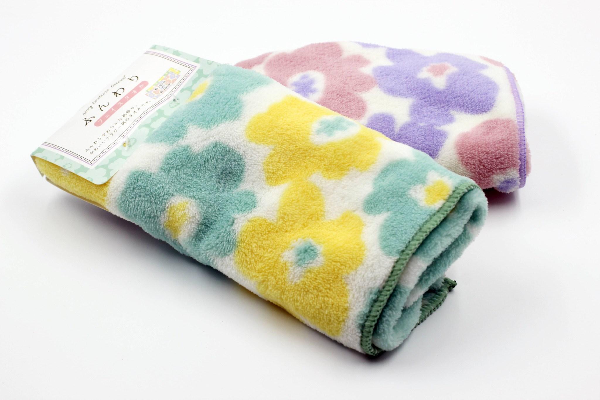 Combo 2 Khăn tắm Microfilber màu hoa (hàng Nhật nội địa)